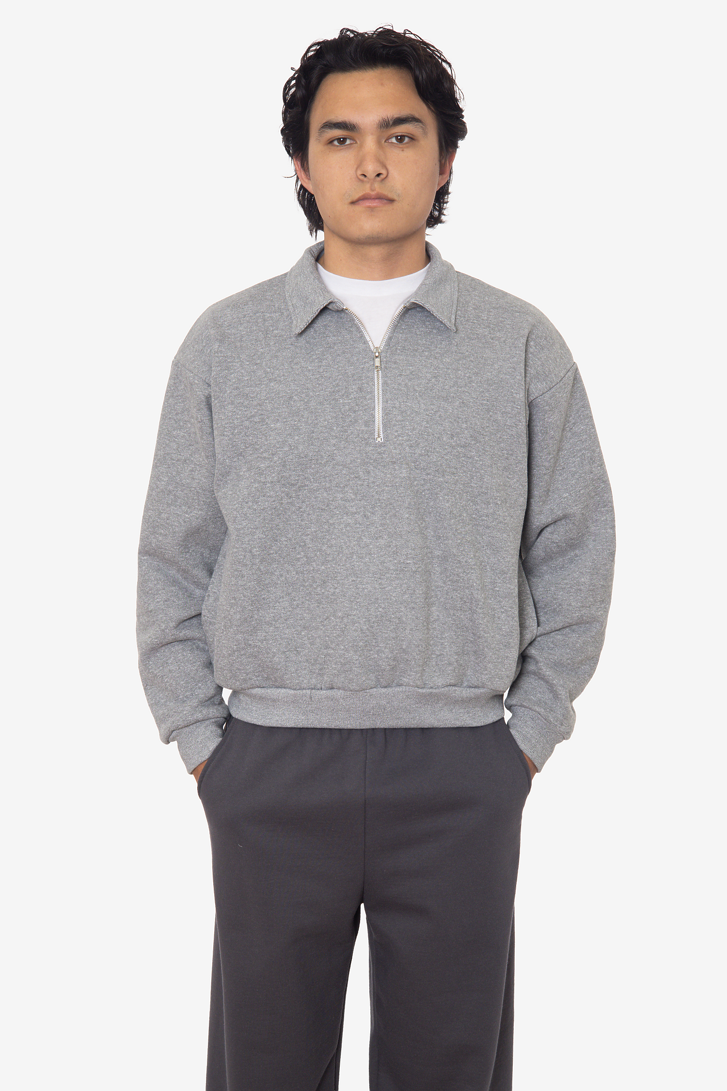 Half Zip Collared Pullover | Los Angeles Apparel